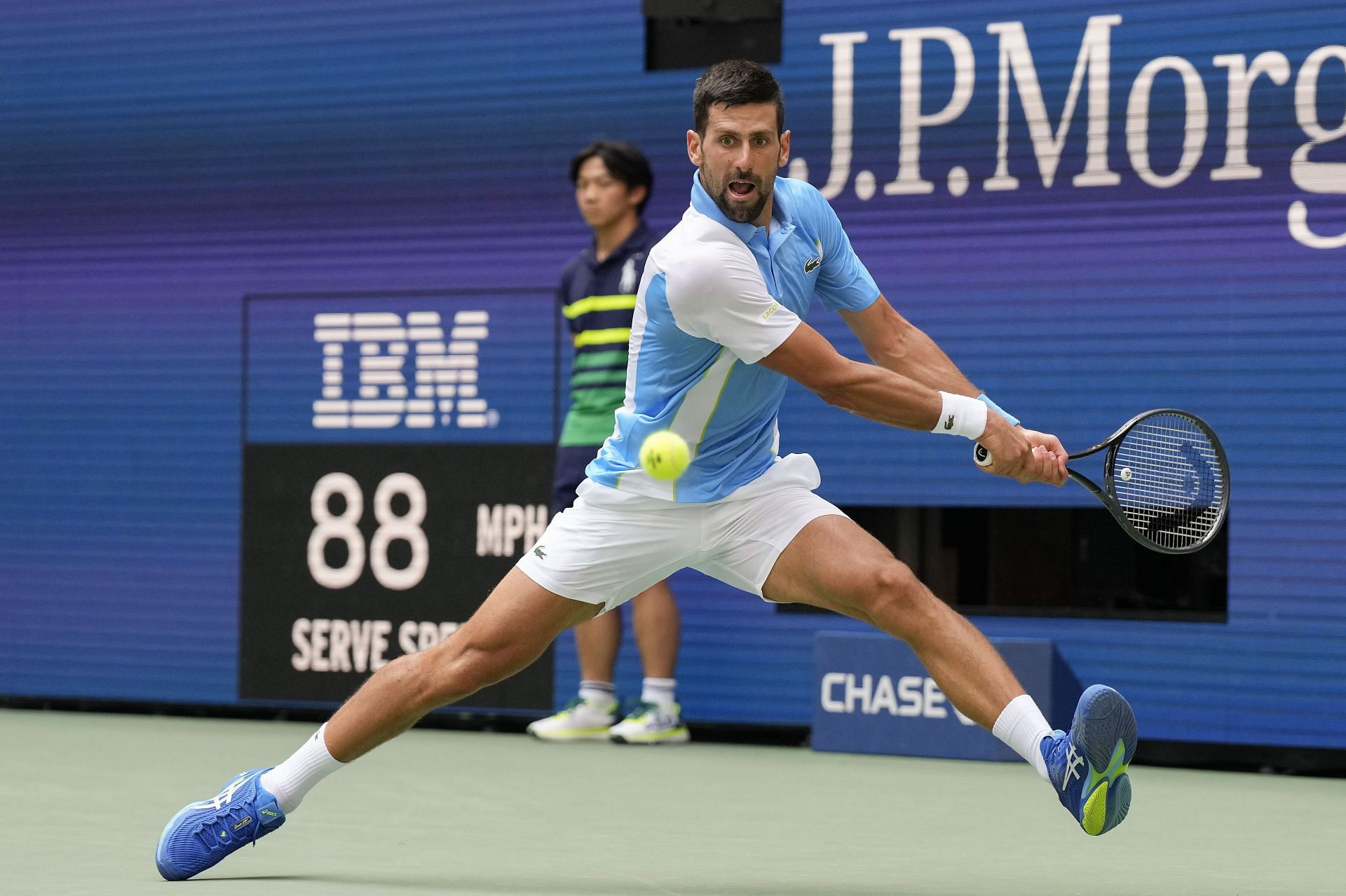 Novak Djokovic in action